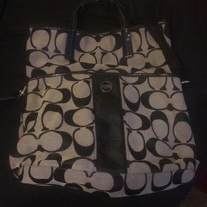 Coach fold over crossed body bag/ handbag